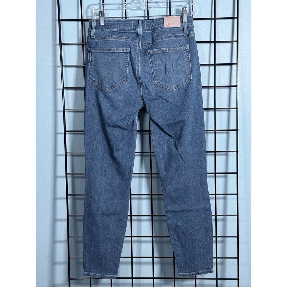Paige Verdugo Crop Jeans Womens 28‎ Blue Denim Demilo Distressed Skinny - Picture 3 of 15